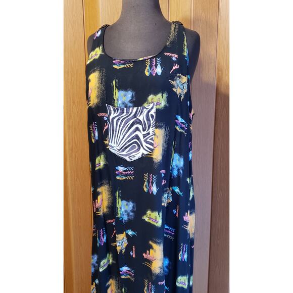 Cactus Flower size large sleeveless zebra mulitprint dress - Picture 2 of 5